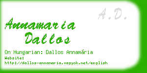 annamaria dallos business card